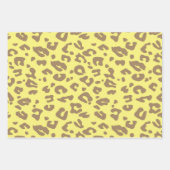 Yellow Safari Animal Leopard Cheetah Print Geschenkpapier Set (Vorderseite 3)