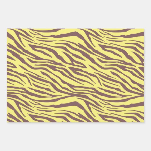Yellow Safari Animal Leopard Cheetah Print Geschenkpapier Set (Vorderseite 2)