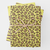 Yellow Safari Animal Leopard Cheetah Print Geschenkpapier Set (Beispiel)
