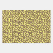 Yellow Safari Animal Leopard Cheetah Print Geschenkpapier Set (Vorderseite)