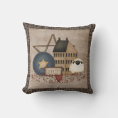 Yellow Saltbox House - Vereinfacht - Primitives La Kissen (Vorderseite)