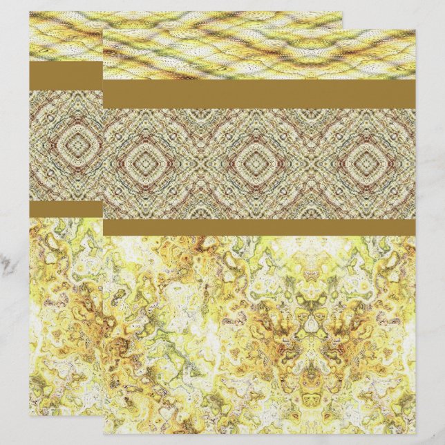 Yellow Sampler Scrapbook Paper 2-Sided Page (Vorne/Hinten)