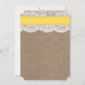 Yellow Sand Dollar Beach Hochzeitsdusche Einladung (Rückseite)