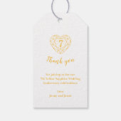 Yellow Sapphire 7. Hochzeitstag Herz Geschenkanhänger (Rückseite)