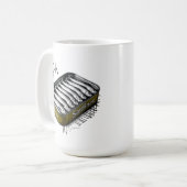 Yellow Sardine Art Tin Custom Monogram Name Kaffeetasse (Vorderseite Links)