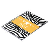 Yellow Sassy Star Zebra Notebook Notizblock (Linke Seite)