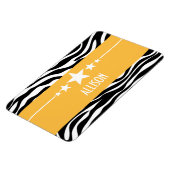 Yellow Sassy Star Zebra Premium Magnet (Linke Seite)