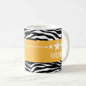 Yellow Sassy Star Zebra Tasse (VorderseiteRechts)