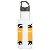 Yellow Sassy Star Zebra Trinkflasche (Rückseite)