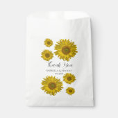 Yellow Scattered Sunflowers Vielen Dank Geschenktütchen (Vorderseite)