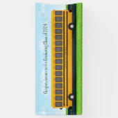 Yellow School Bus 16 Foto Custom Graduation Party Banner (Vertikal)