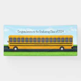 Yellow School Bus 16 Foto Custom Graduation Party Banner