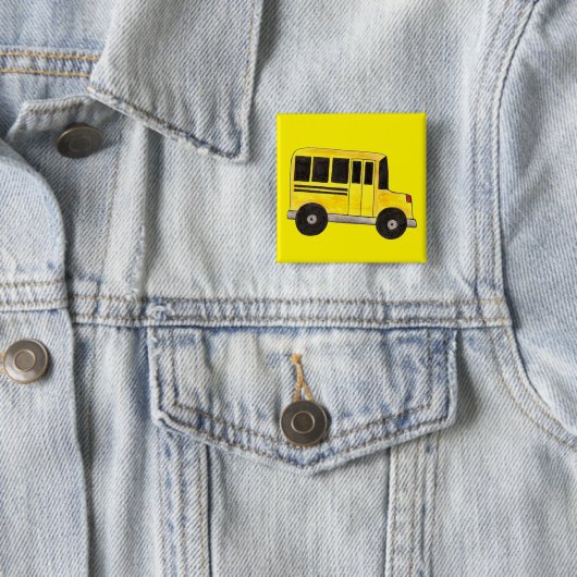 Yellow School Bus Busfahrer Bildung Button (Beispiel)