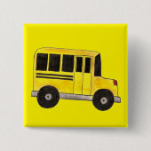 Yellow School Bus Busfahrer Bildung Button (Vorderseite)