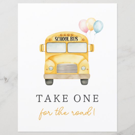 Yellow School Bus Custom Fee Signing (Vorderseite)