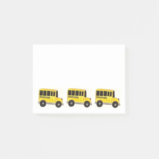Yellow School Bus Driver Lehrer Wertschätzung Post-it Klebezettel (Vorderseite)
