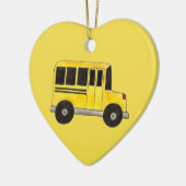 Yellow School Bus Driver Lehrerin Bildung Geschenk Keramikornament (Links)