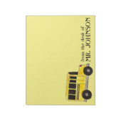 Yellow School Bus Driver Teacher Bildung Class Notizblock (Rotiert)