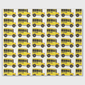 Yellow School Bus Driver Teacher Bildung Wrap Geschenkpapier (Flach)