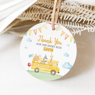 Yellow School Bus Geburtstagsparty Geschenkanhänger