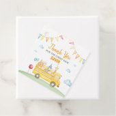 Yellow School Bus Geburtstagsparty Square Geschenkanhänger (Beispiel)