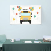 Yellow School Bus Kids Birthday Party Banner (Messeveranstaltung)