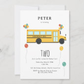 Yellow School Bus Kindergeburtstag Party Einladung (Vorderseite)