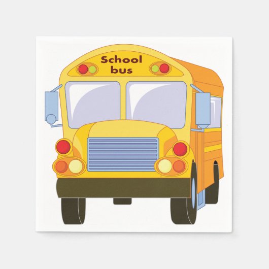 Yellow School Bus Paper Napkins Serviette (Vorderseite)