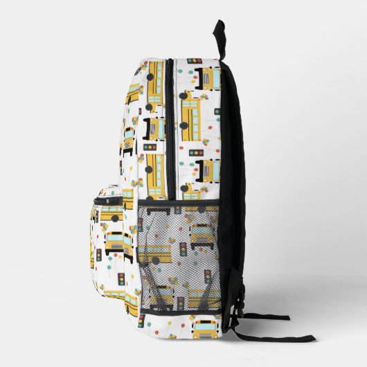 Yellow School Bus Party Kids Custom Name Bedruckter Rucksack (Rechts)