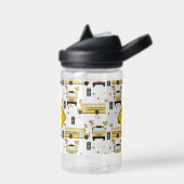 Yellow School Bus Party Kids Custom Name Trinkflasche (Links)