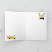 Yellow School Bus Party Klasse Karte (Innenseite)