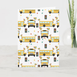 Yellow School Bus Party Klasse Karte