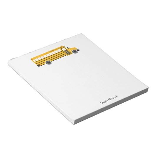 Yellow School Bus Personal Stationery Notizblock (angewinkelt)