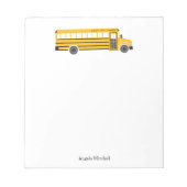 Yellow School Bus Personal Stationery Notizblock (Vorderseite)