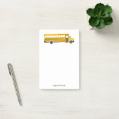 Yellow School Bus Personal Stationery Post-it Klebezettel (Büro)