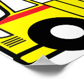 Yellow School Bus Poster (Ecke)