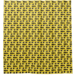 Yellow School Bus Print Bus Fahrer Lehrer Duschvorhang