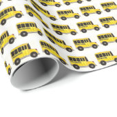 Yellow School Bus Print Driver Lehrer Bildung Geschenkpapier (Rolleneckpunkt)