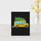 Yellow School Bus Weihnachtsbaum Treiber Paja Karte (Gelbe Blume)