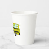 Yellow School Bus with Stop Sign Pappbecher (Links)