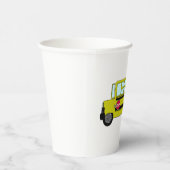 Yellow School Bus with Stop Sign Pappbecher (Rechts)