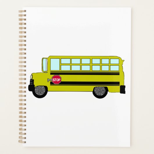 Yellow School Bus with Stop Sign Planer (Vorderseite)