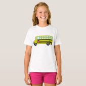 Yellow School Bus with Stop Sign T-Shirt (Vorne ganz)