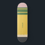 Yellow School Pencil Graphic Personalisiert Skateboard<br><div class="desc">Es ist ein Bleistift,  nein,  es ist ein Skateboard! Dieses Skateboard. Sieht aus wie ein klassischer gelber Schulstift,  und es ist bereit,  mit einem Namen oder einem eigenen Sprichwort personalisiert zu sein.</div>