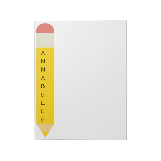 Yellow School Pencil Notizblock (Rotiert)