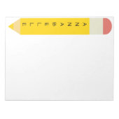 Yellow School Pencil Notizblock (Vorderseite)