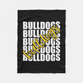 Yellow School Sports Fan Team Spirit Fleecedecke (Vorderseite)