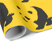 Yellow Schwarz-weiß Panda Weihnachtswrapper Geschenkpapier (Rolleneckpunkt)