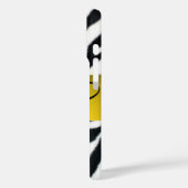 YELLOW SCHWARZ-WEISS ZEBRA FUR MONOGRAM, Topaz Case-Mate iPhone Hülle (Rückseite / Links)