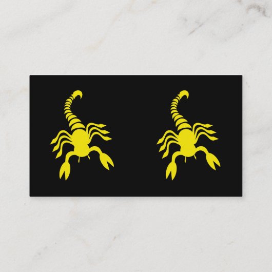 Yellow Scorpion Business Card Visitenkarte (Rückseite)